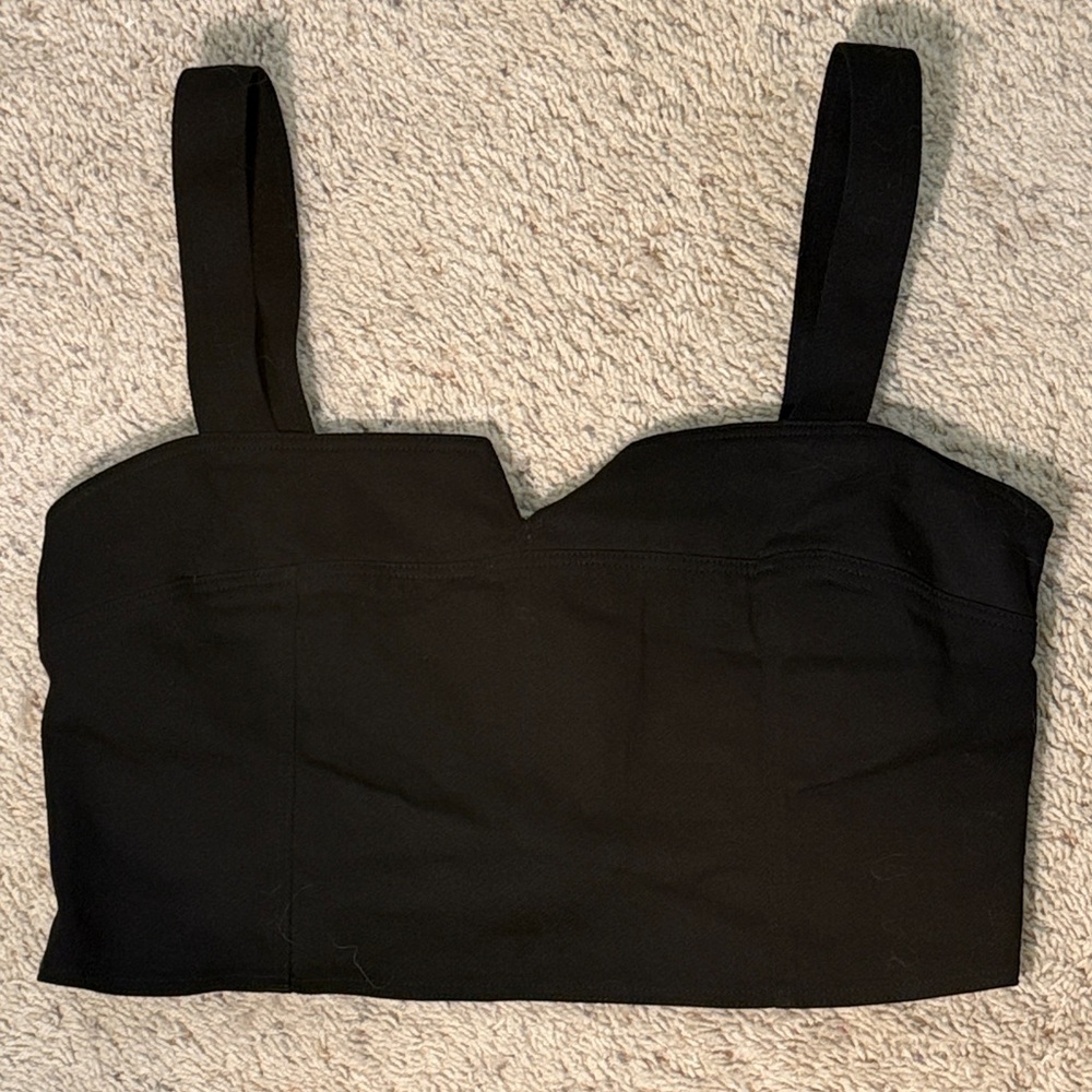 H&M Black Denim Crop Top